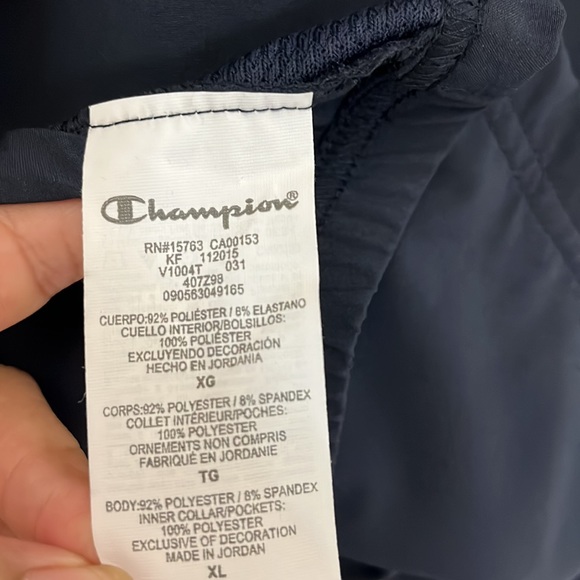 Champion Men’s Performance Light Weight Jacket NWT XL Navy Blue - Picture 5 of 12